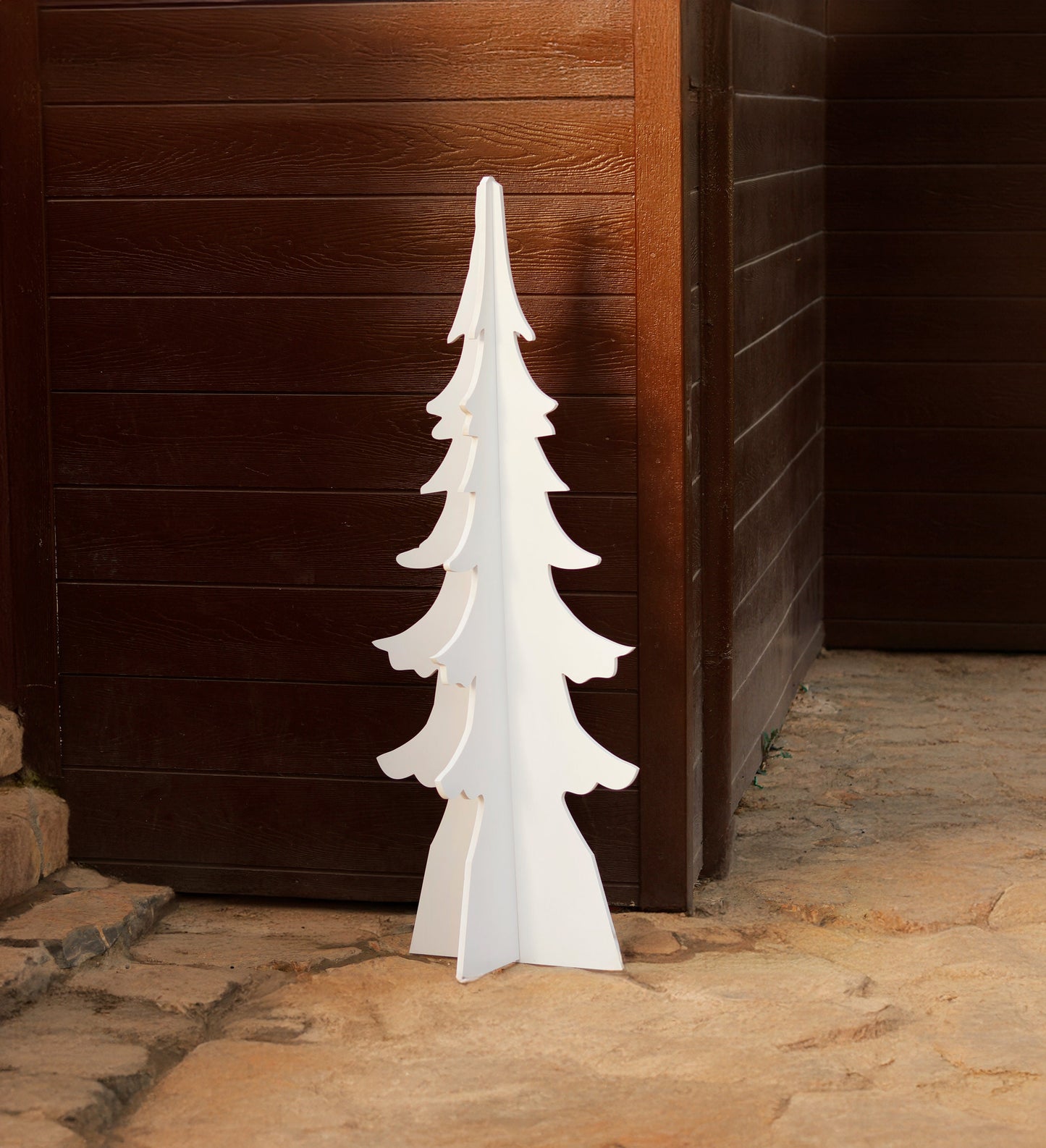 Waterproof Pinetree Yard Display, PVC Garden Decoration, 5 FT All-Weather Yard Art, Holiday Yard Display, Outdoor Lawn Decoration