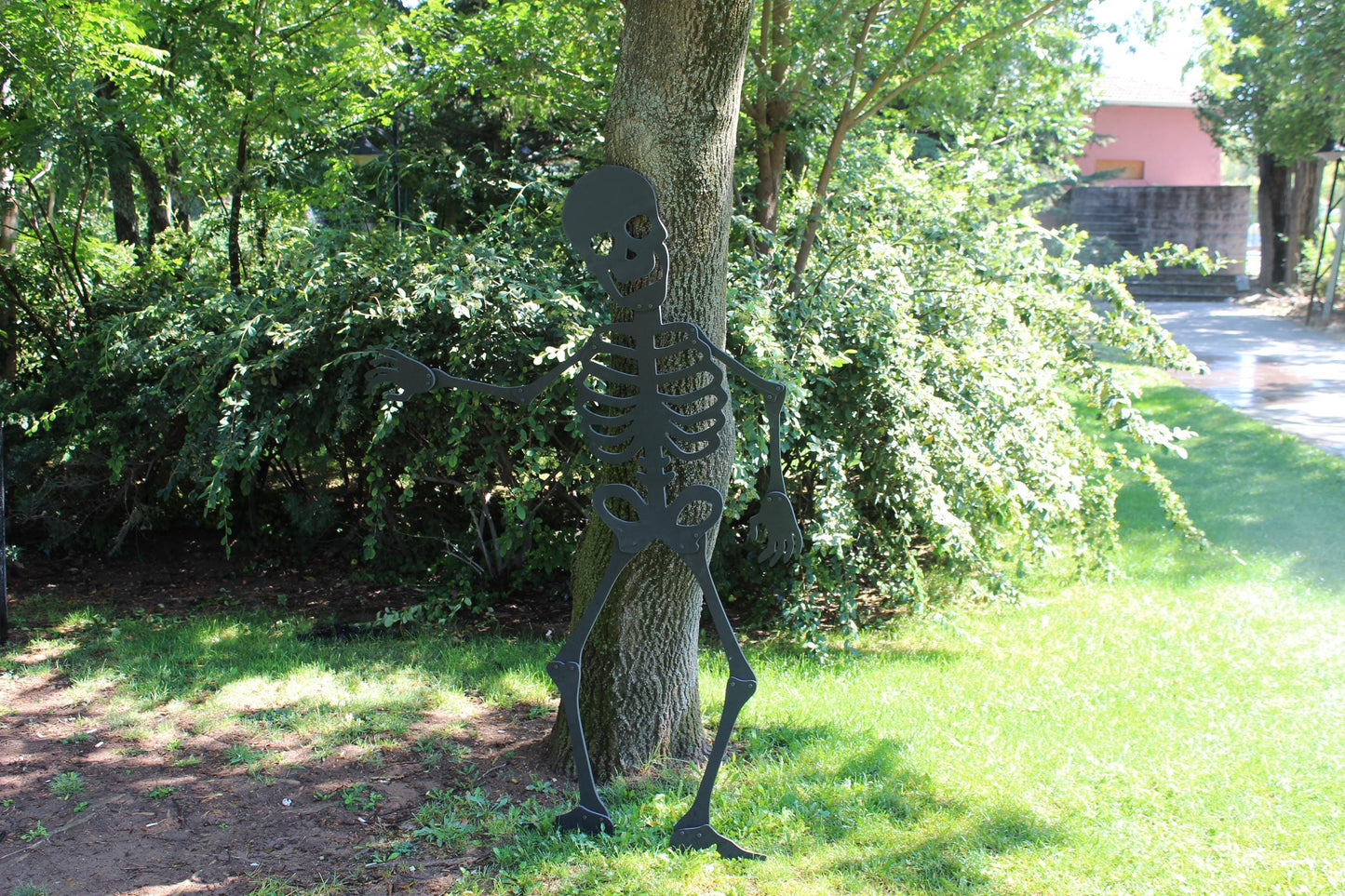 Halloween Decor Skeleton, Giant 5.7 Ft Yard Display, Unique PVC Yard Art, Outdoor Garden Decoration, Spooky Sculpture, Year-Round Decors