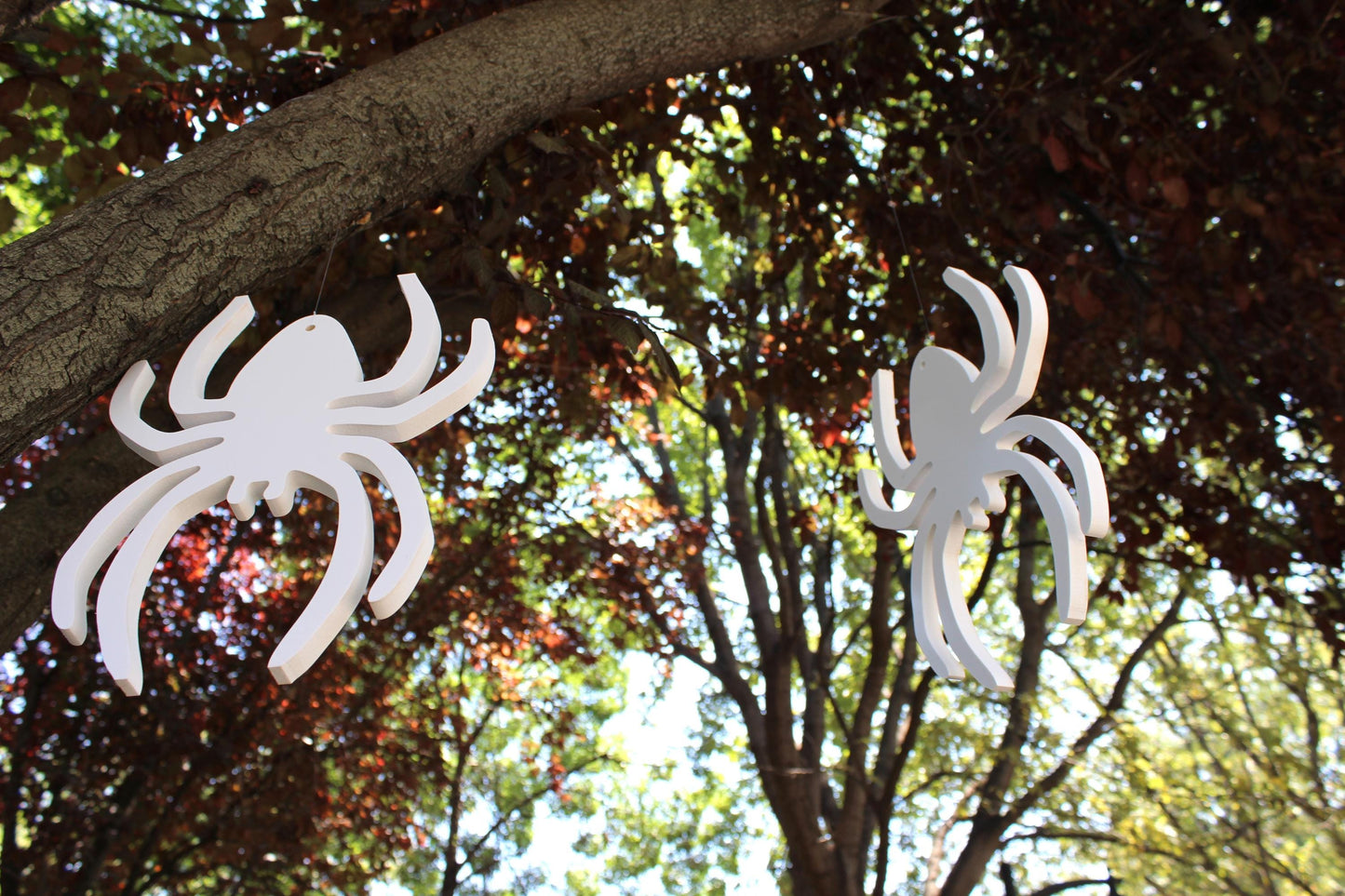 6 PCS Hanging Spider Yard Decor, All-Weather Halloween Garden Decoration, Tree Decors, Realistic Yard Art, Tarantula Decors, Yard Displays