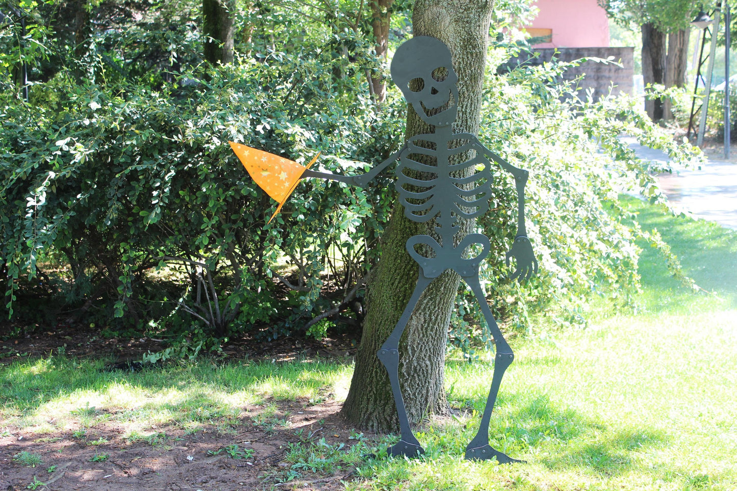Halloween Skeleton, Giant 5.7 Ft Human Size Yard Display, PVC Yard Art, Outdoor All Weather Garden Decoration, Spooky Sculpture, Funny Decor