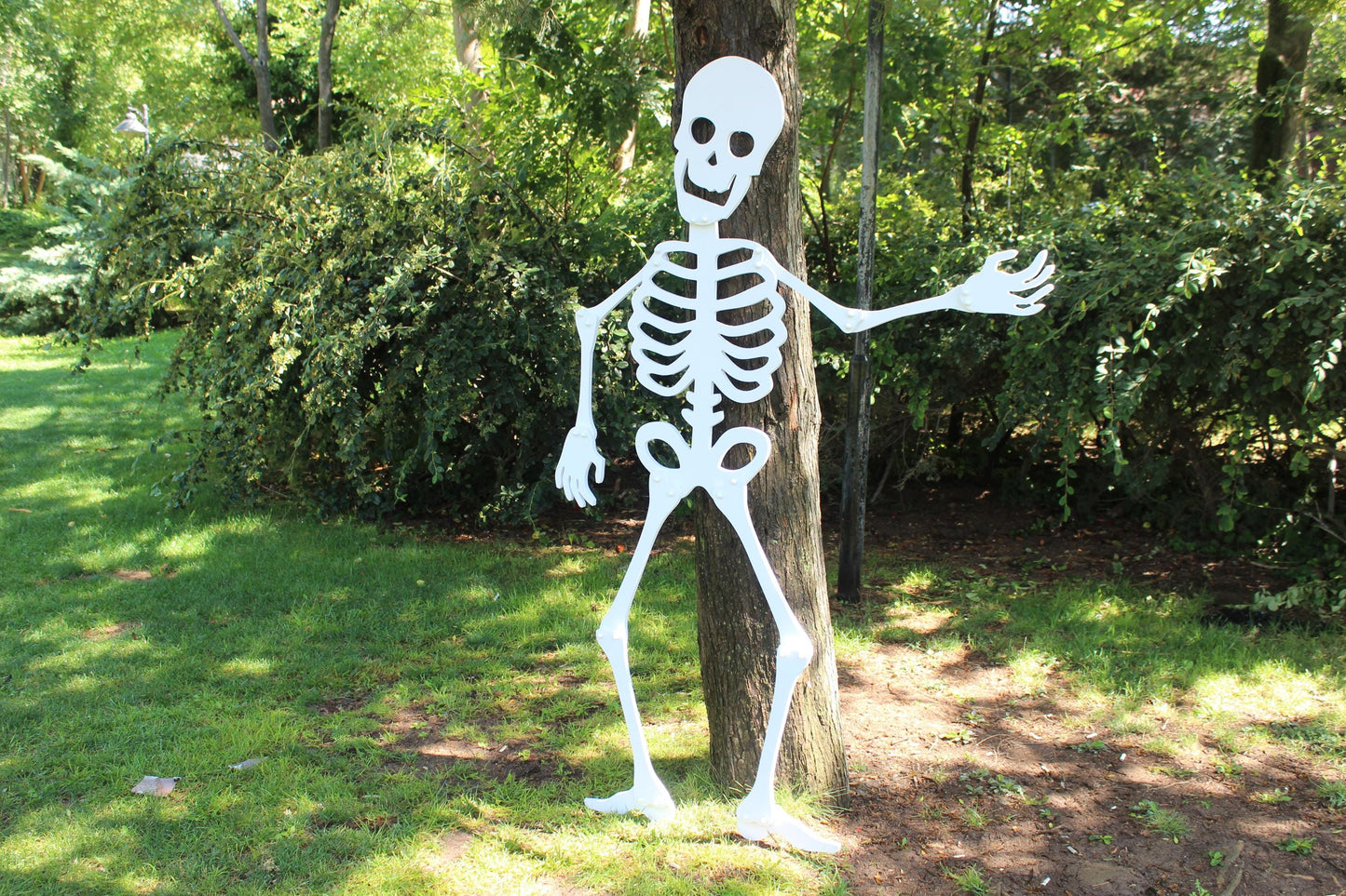 Halloween Decor Skeleton, Giant 5.7 Ft Yard Display, Unique PVC Yard Art, Outdoor Garden Decoration, Spooky Sculpture, Year-Round Decors