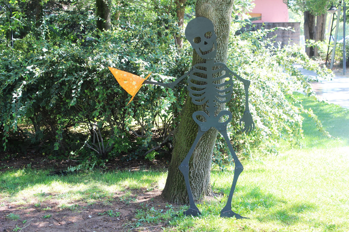 Halloween Decor Skeleton, Giant 5.7 Ft Yard Display, Unique PVC Yard Art, Outdoor Garden Decoration, Spooky Sculpture, Year-Round Decors