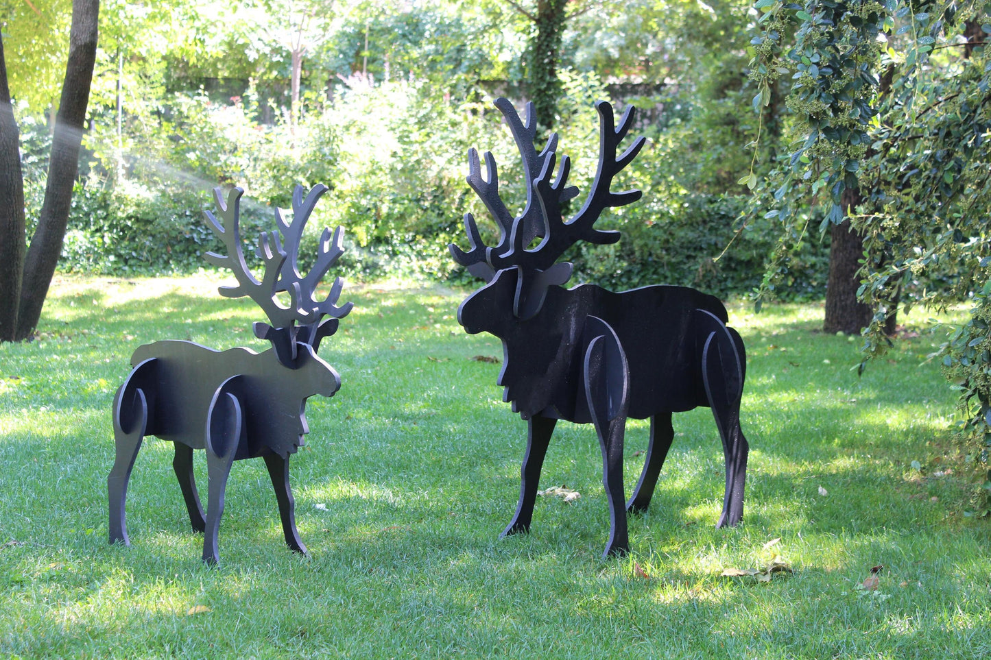 Christmas Decor Outdoor, Garden Decoration All Weather Moose, PVC Elk Yard Display, Giant Yard Art Deer, Standing Lawn, Sturdy and Durable