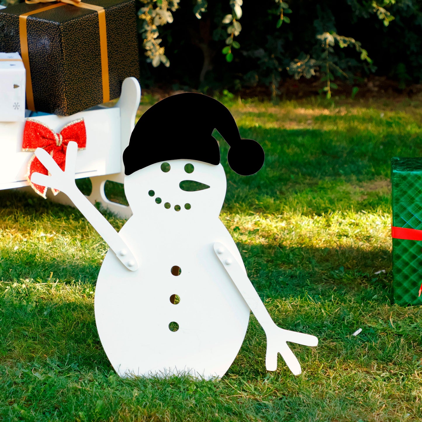 Christmas Decoration Snowman, All- Weather Yard Display, Christmas Garden Decoration, Snowman Yard Art, Outdoor Christmas Decor