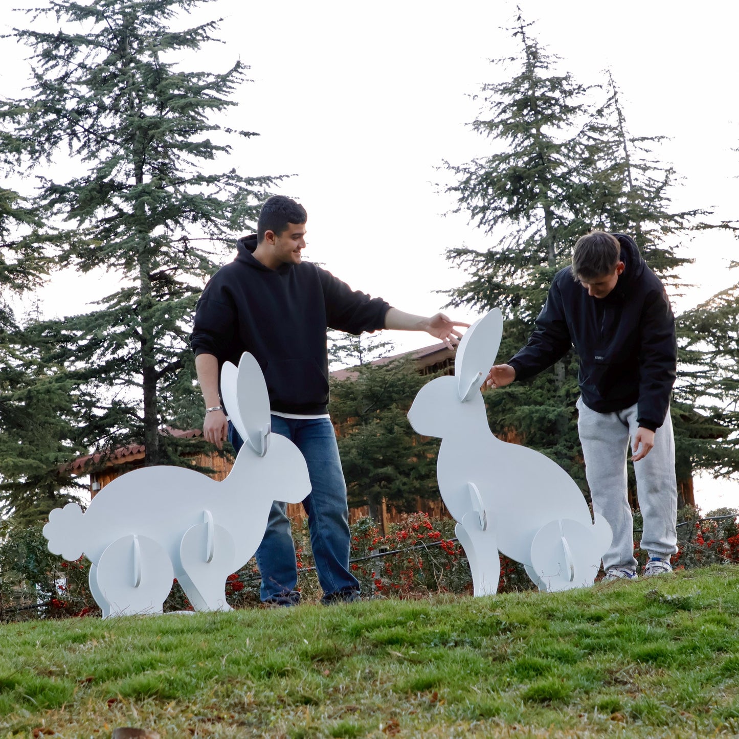 Huge 3.6 Ft Tall Rabbit Yard Display, All-Weather Easter Decoration, Bunny Garden Decoration, Easter Home Decor, Unique Gigantic Gift