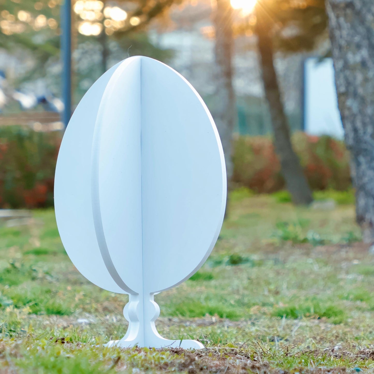 17 Inches Easter Decor Egg, Self Standing All-Weather PVC Egg Yard Display, Easter Garden Decoration, Indoor & Outdoor Easter Ornaments