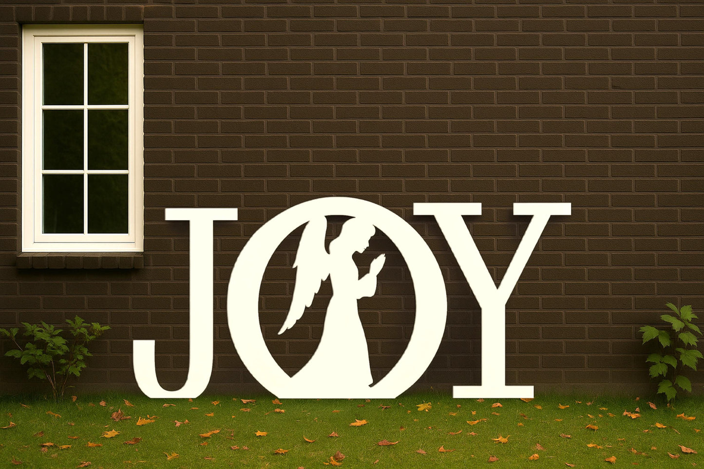 JOY Dove Yard Display, All-Weather PVC Christmas Yard Art, Outdoor Holiday Decoration, Peace Dove Lawn Sculpture, Christian Yard Sign