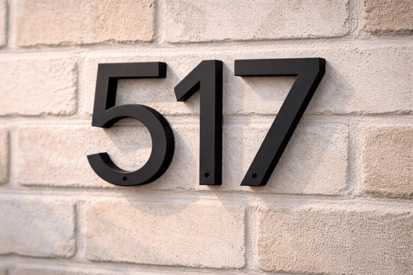 Clean Modern House Numbers, 6 Inch Black Letters, Outside Address Sign, Address Plaque, Mailbox Number