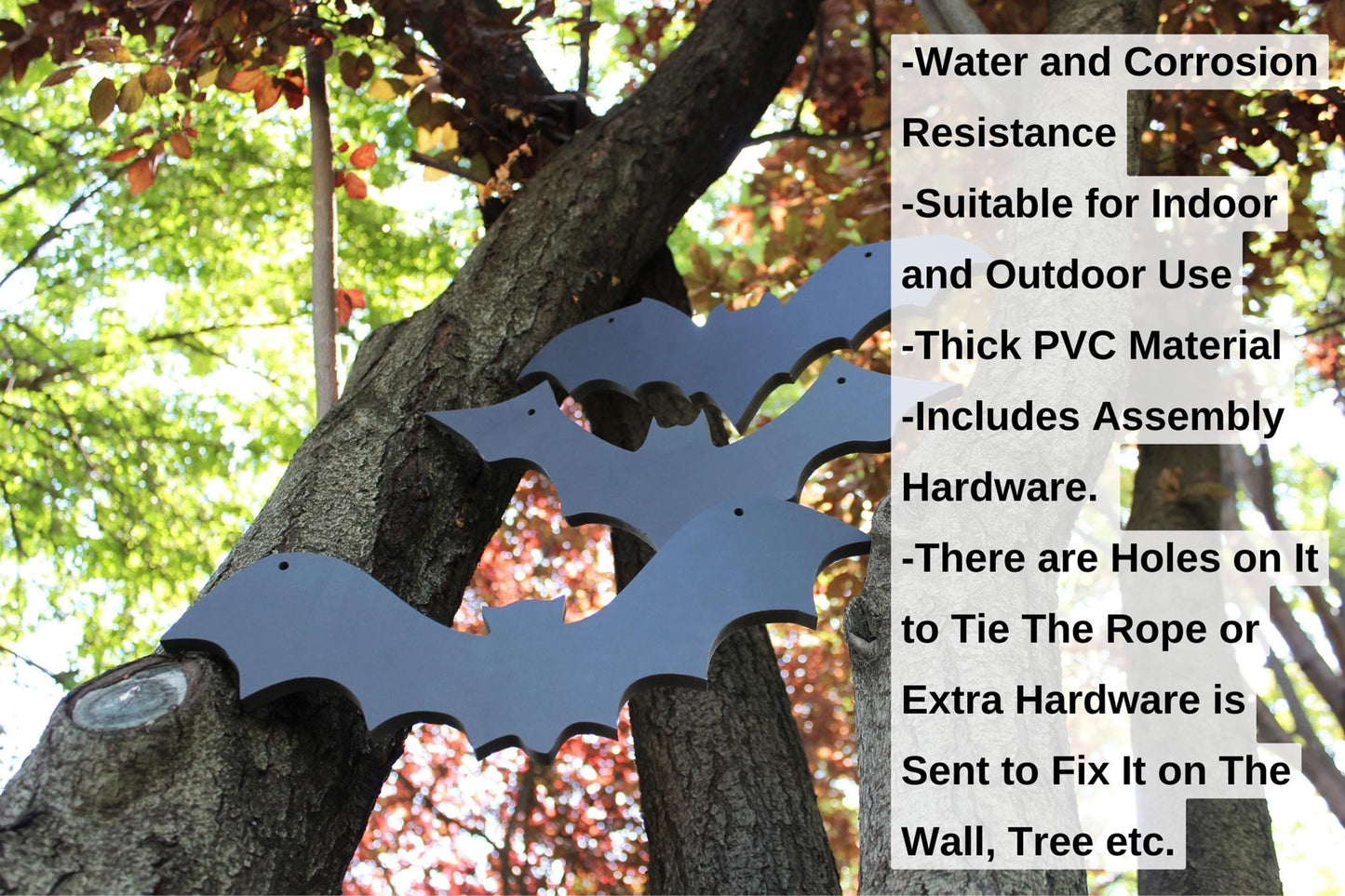 6 PCS Black Spider Halloween Decor, PVC Outdoor Hanging Set, Creepy Tree Decorations, Spooky Yard Art, Tarantula Lawn Display