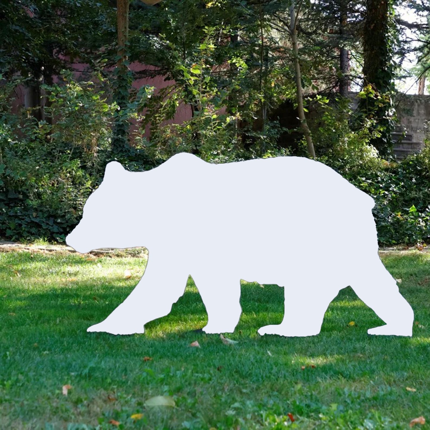 White Bear Yard Display, All-Weather Garden Decoration, Bear Family Yard Decor, Weather Proof Yard Art, Outdoor Sculptures