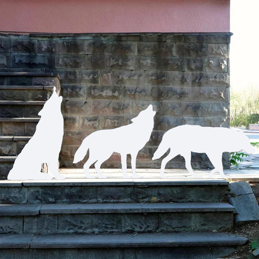 Wolf Pack Yard Display, Outdoor Garden Decoration, Wolves Yard Art, Water Proof Silhouettes, Wolf Sculptures