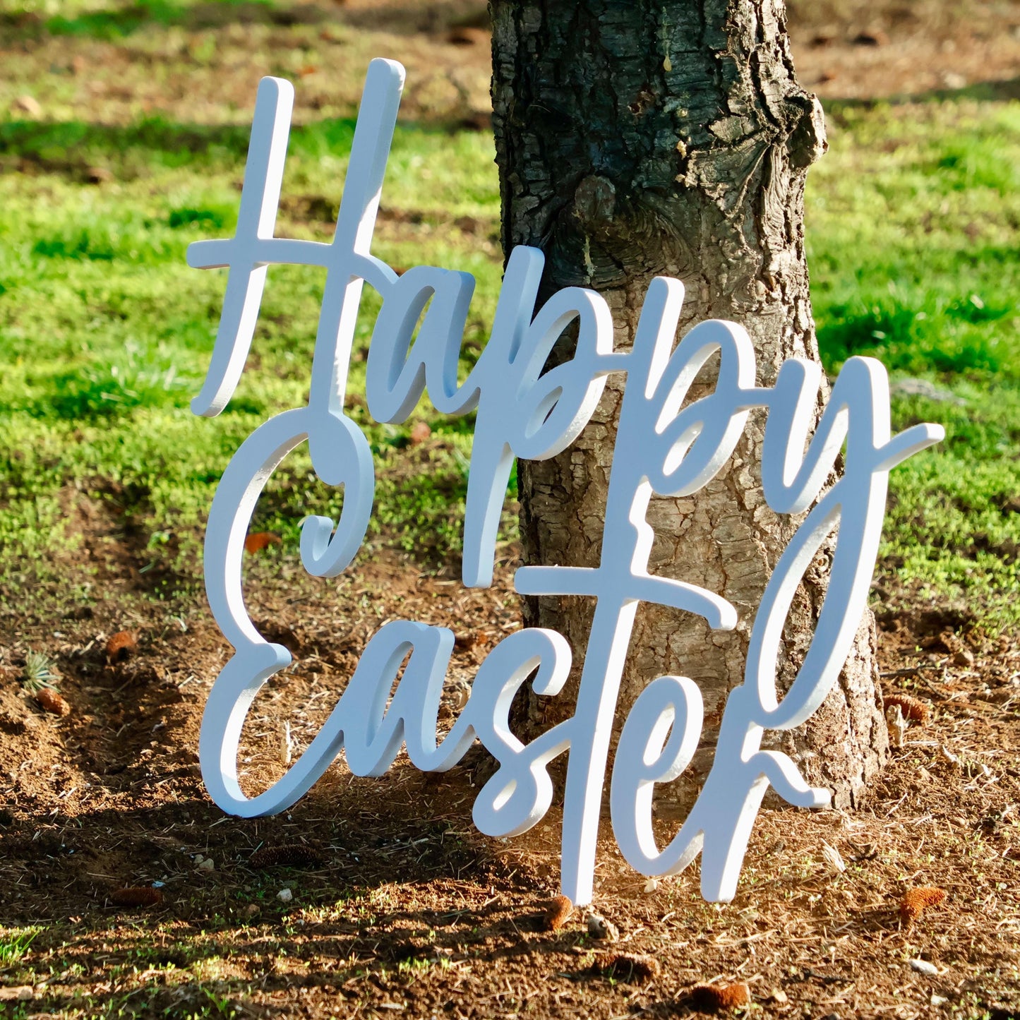 PVC Happy Easter Sign, All-Weather Easter Decoration, Easter Yard Display, Garden Decoration, Easter Home Decor, PVC Wall Sign