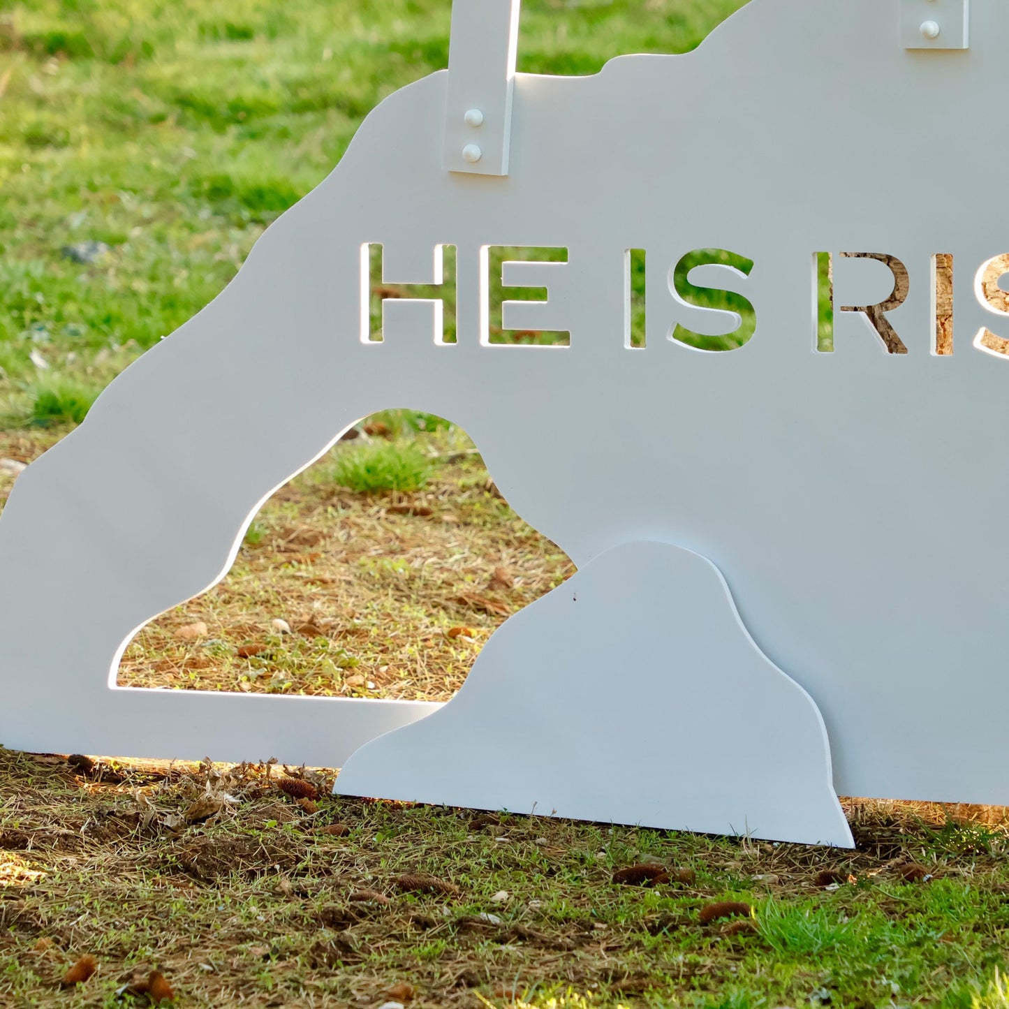 Huge Empty Tomb He is Risen Yard Display, All-Weather Religious Decor, Easter Garden Decoration, Easter Home Decor,  Christian Easter Art