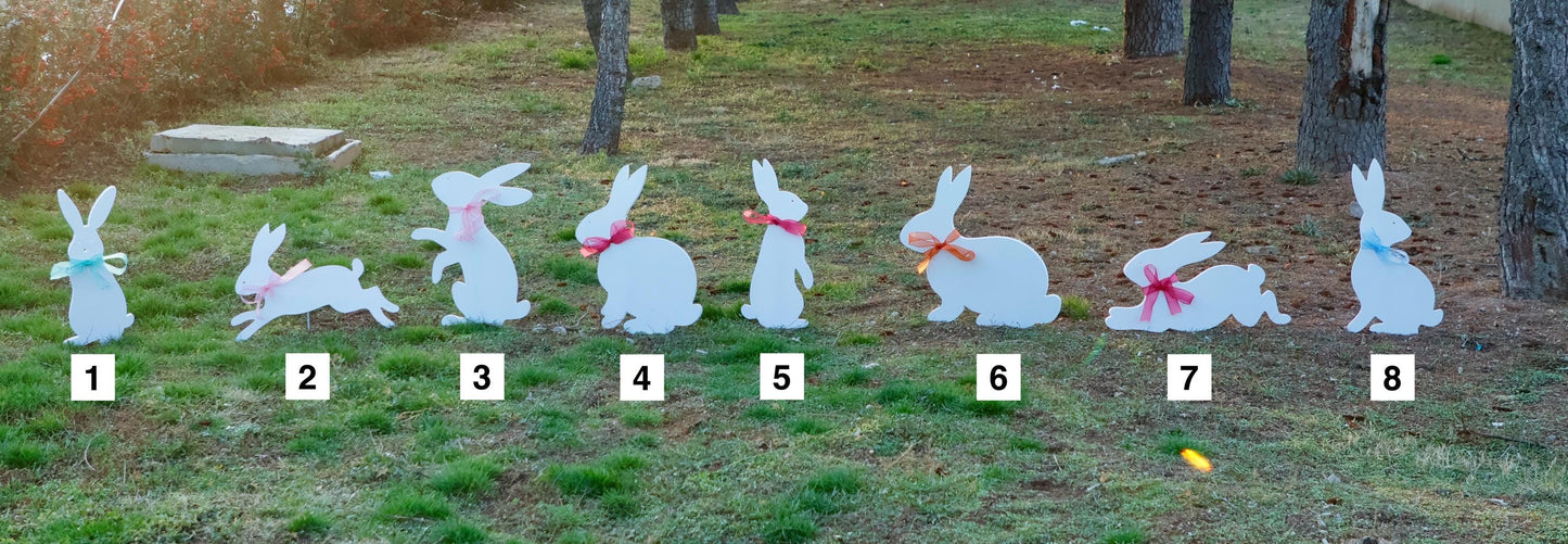 Outdoor Easter Decor, PVC Rabbit Garden Decoration, Bunny Yard Display, Easter Home Decor, Easter Gifts, Easter Yard Art, 8 Design Available