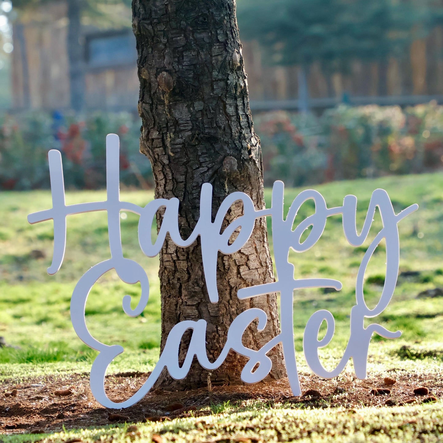 PVC Happy Easter Sign, All-Weather Easter Decoration, Easter Yard Display, Garden Decoration, Easter Home Decor, PVC Wall Sign