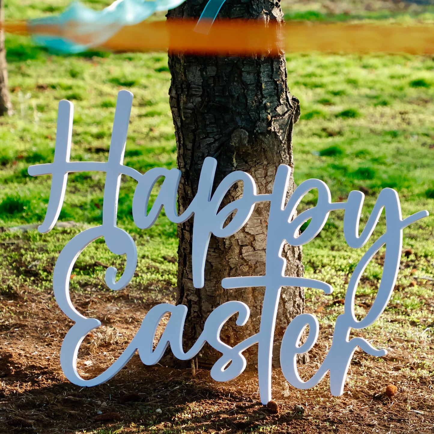 PVC Happy Easter Sign, All-Weather Easter Decoration, Easter Yard Display, Garden Decoration, Easter Home Decor, PVC Wall Sign