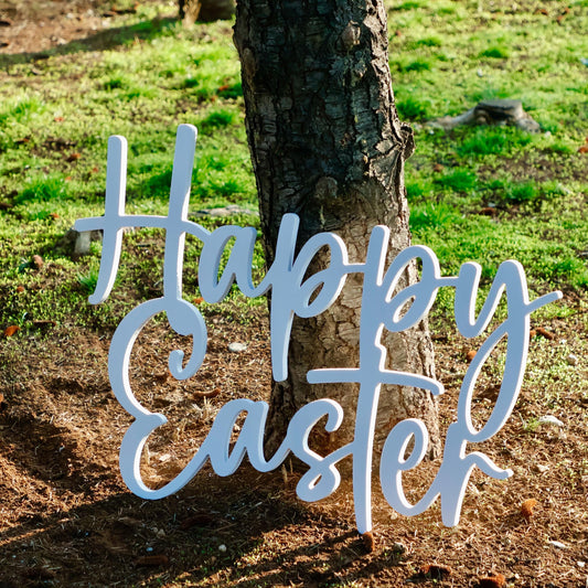 PVC Happy Easter Sign, All-Weather Easter Decoration, Easter Yard Display, Garden Decoration, Easter Home Decor, PVC Wall Sign