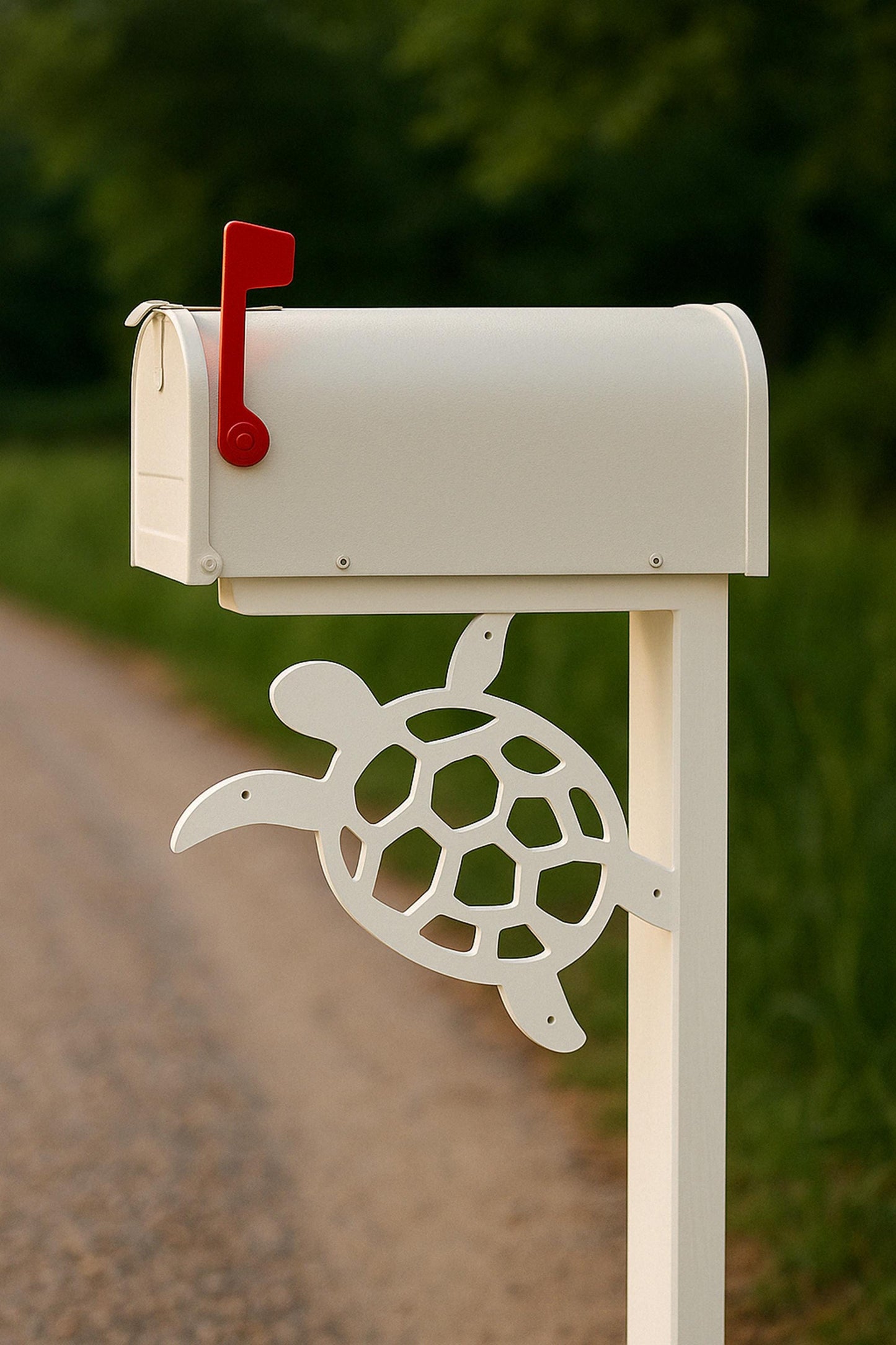Sea Turtle Mailbox Bracket, Coastal PVC Mailbox Decor, Outdoor Nautical Sign, Waterproof Beach House Accent, Marine Animal Gi