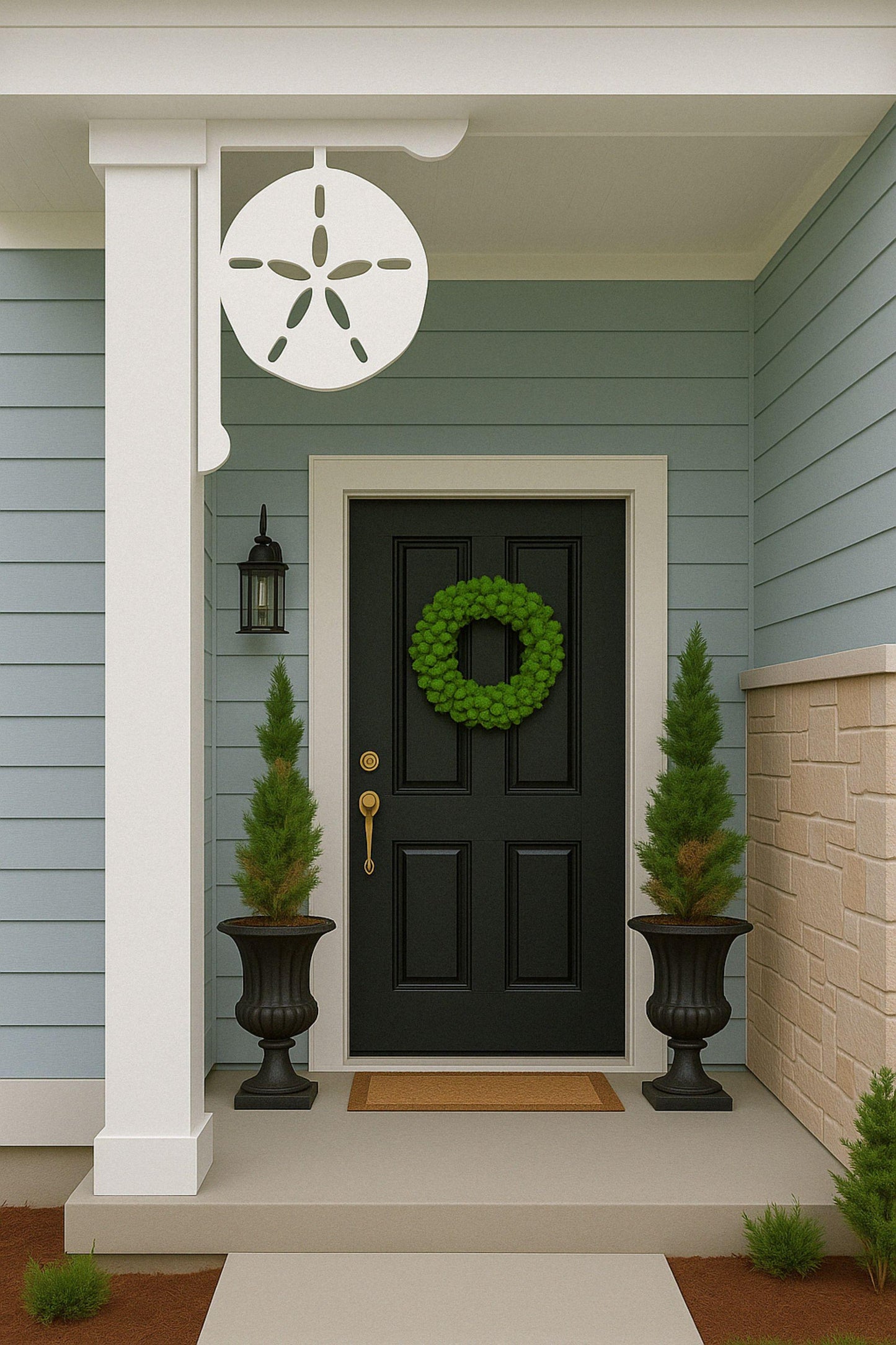 PVC Mailbox Bracket, Decorative Mailbox Mount for Yard, Weatherproof Outdoor Curb Appeal Decor
