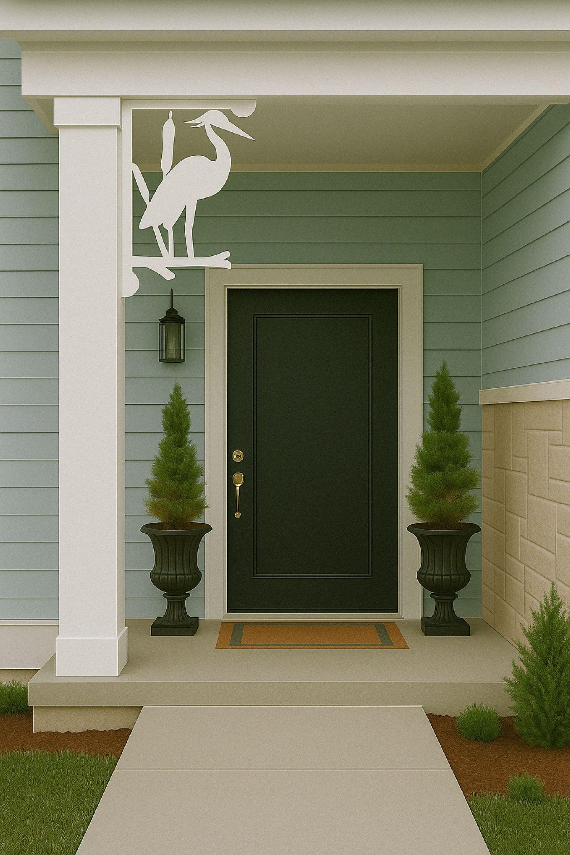 Heron Mailbox Bracket, Coastal Bird Decor, Weatherproof PVC Mailbox Accent