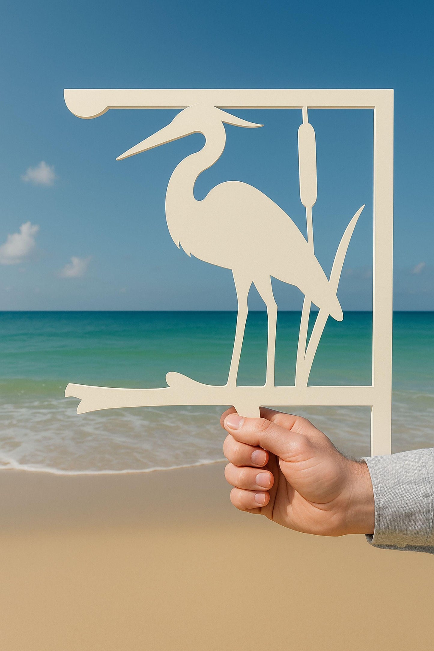 Heron Mailbox Bracket, Coastal Bird Decor, Weatherproof PVC Mailbox Accent