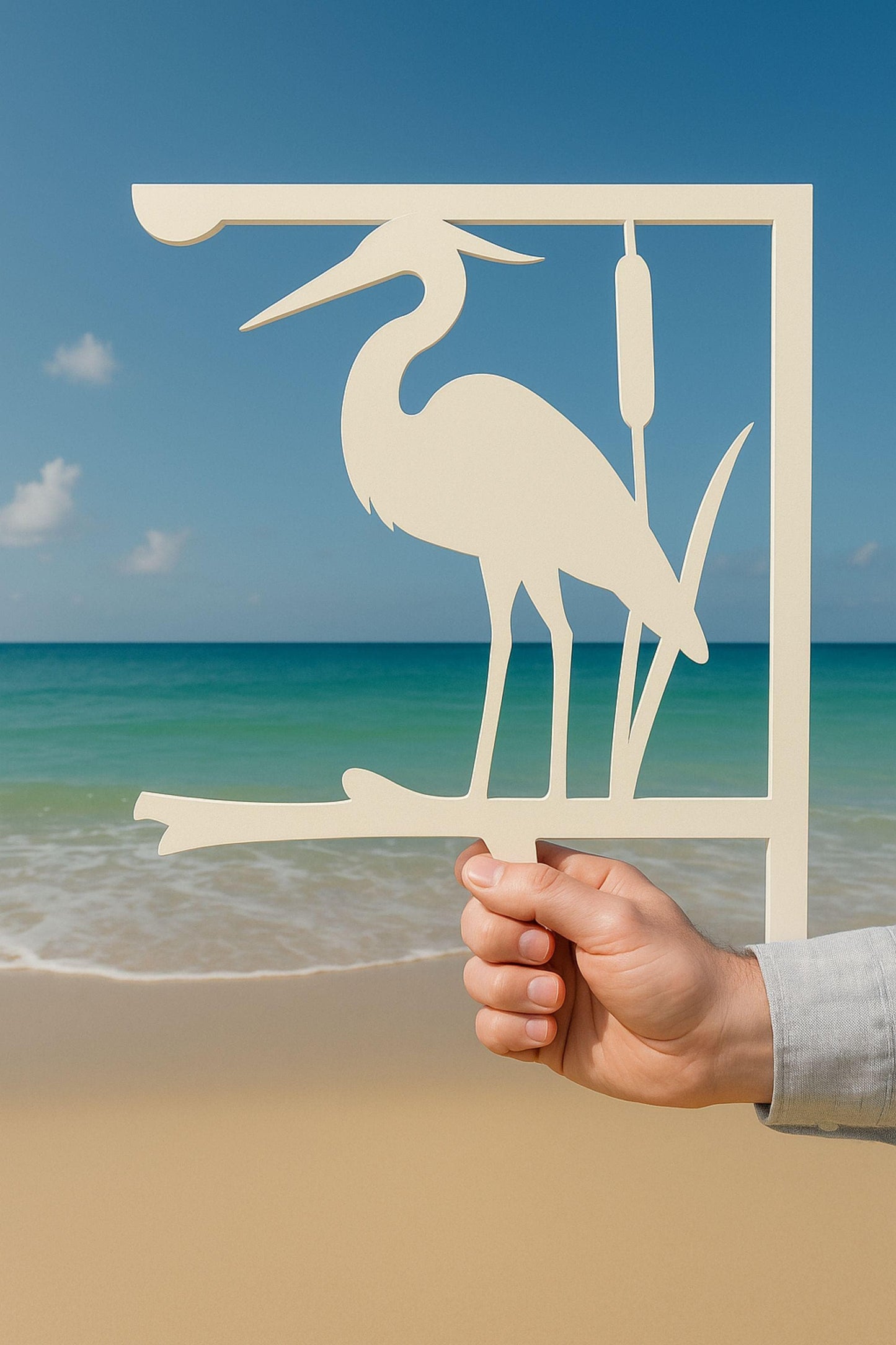 Black Heron Mailbox Bracket, Modern Bird Mailbox Decor, Waterproof PVC Outdoor Mailbox Sign, Nature Silhouette Post Accent