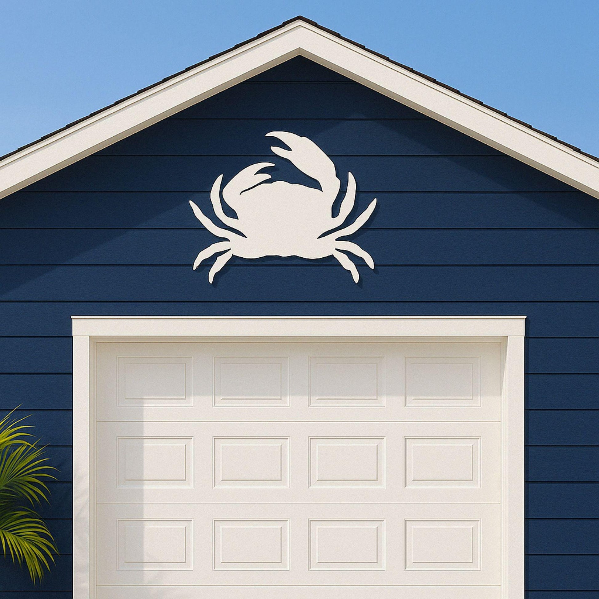 Large Crab Wall Decor, Coastal PVC Outdoor Sign, Nautical Beach Art for Gable, Siding or Porch Decoration