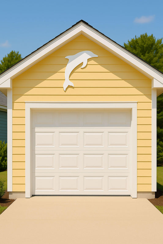 Dolphin Wall Decor, Coastal Beach House Sign, Outdoor PVC Nautical Art, Waterproof Porch Accent, Sea Life Gift for Him or Dad