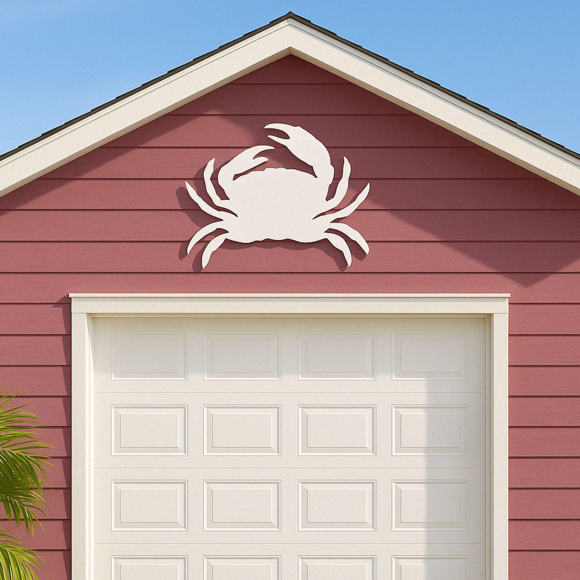 Large Crab Wall Decor, Coastal PVC Outdoor Sign, Nautical Beach Art for Gable, Siding or Porch Decoration