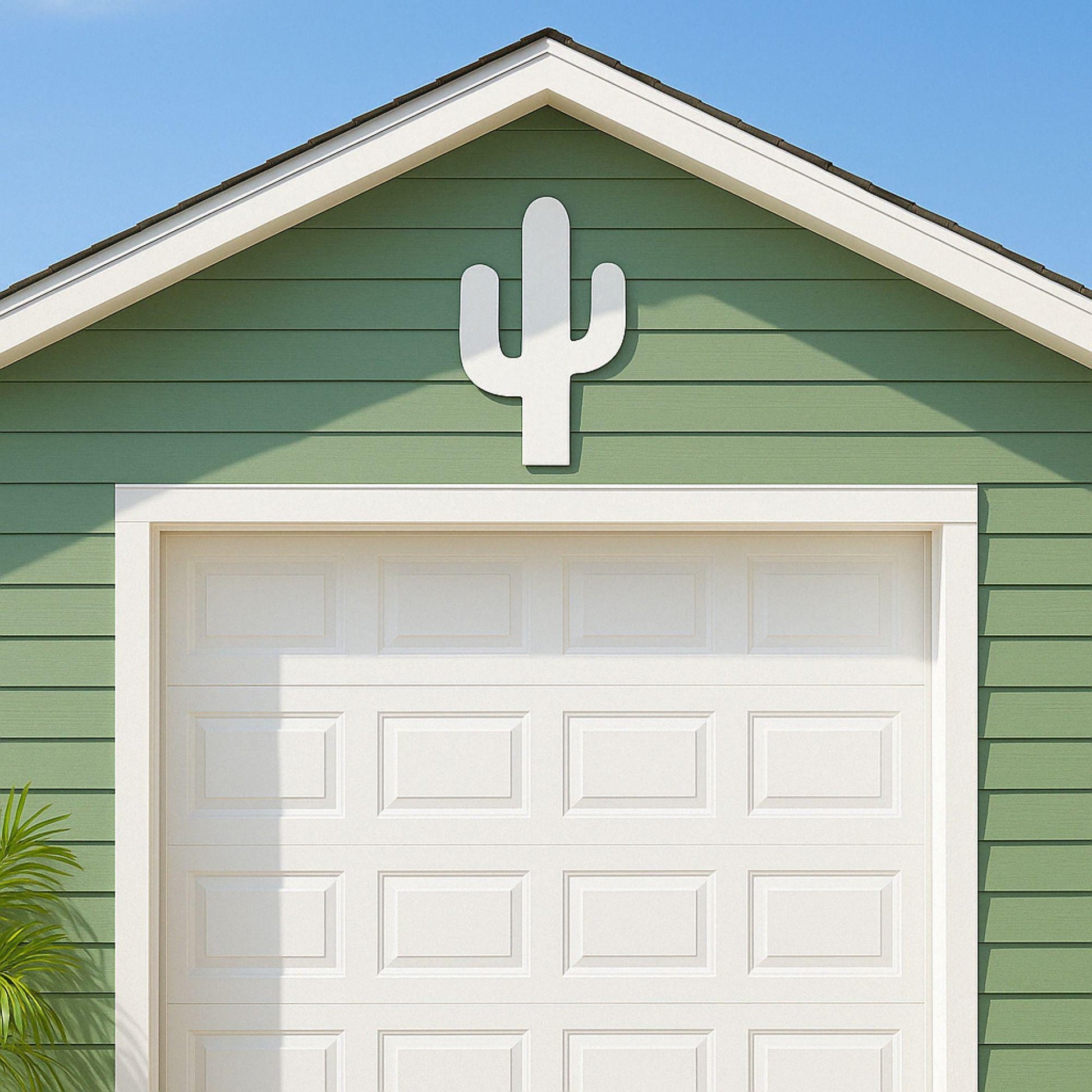 Large Cactus Wall Art, Outdoor PVC Sign for Garage or Gable, Weatherproof Desert Decor, Southwestern Porch Decoration