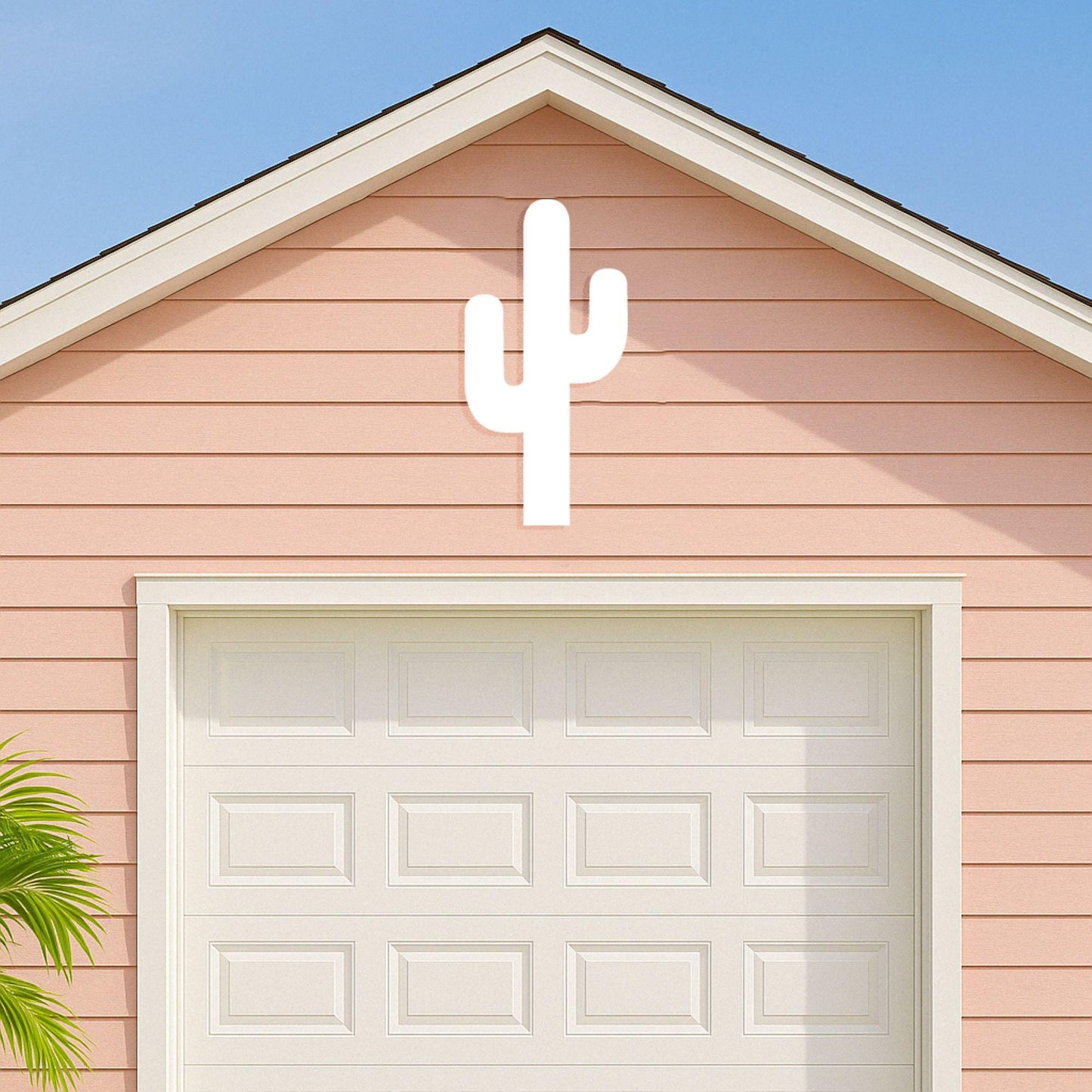 Large Cactus Wall Art, Outdoor PVC Sign for Garage or Gable, Weatherproof Desert Decor, Southwestern Porch Decoration