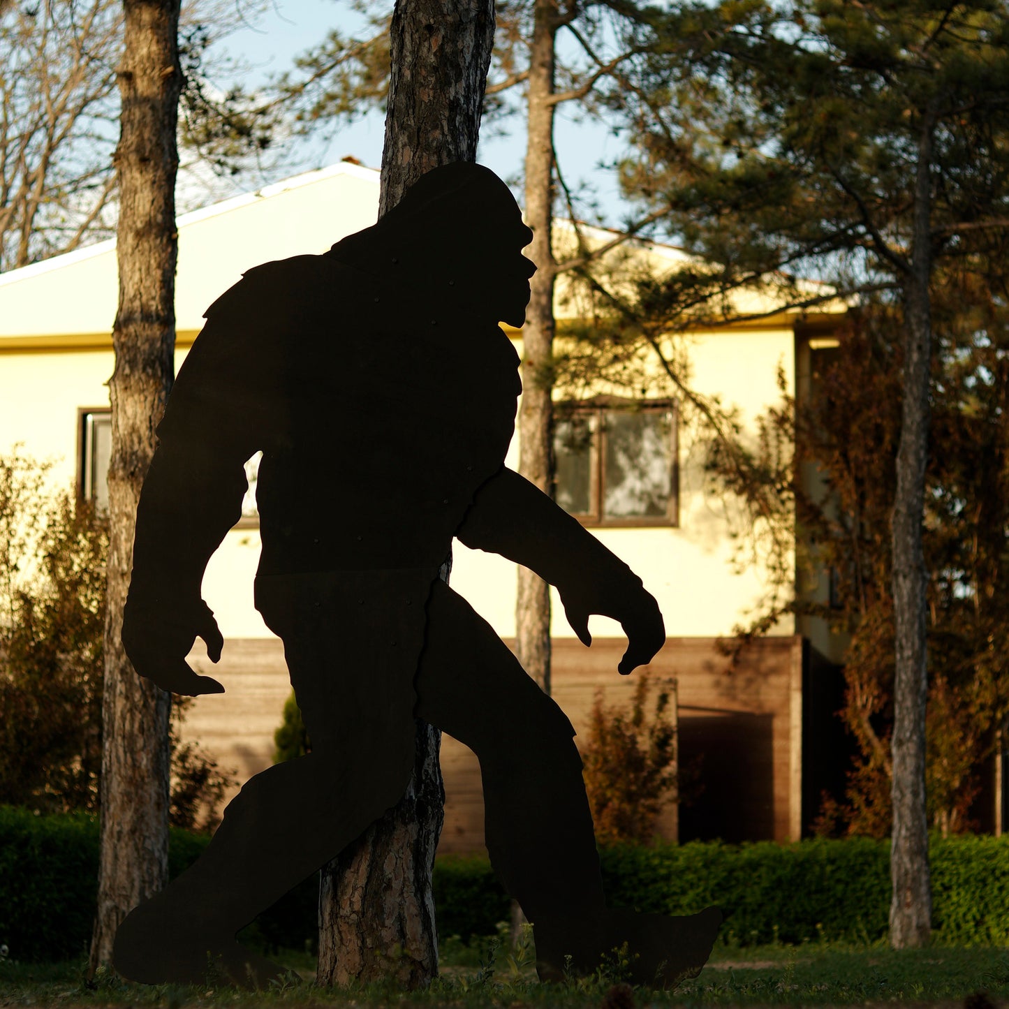 Giant Bigfoot Halloween Yard Decoration, 7 Ft Tall PVC Sasquatch for Outdoor Display, Spooky Fall Garden Decor