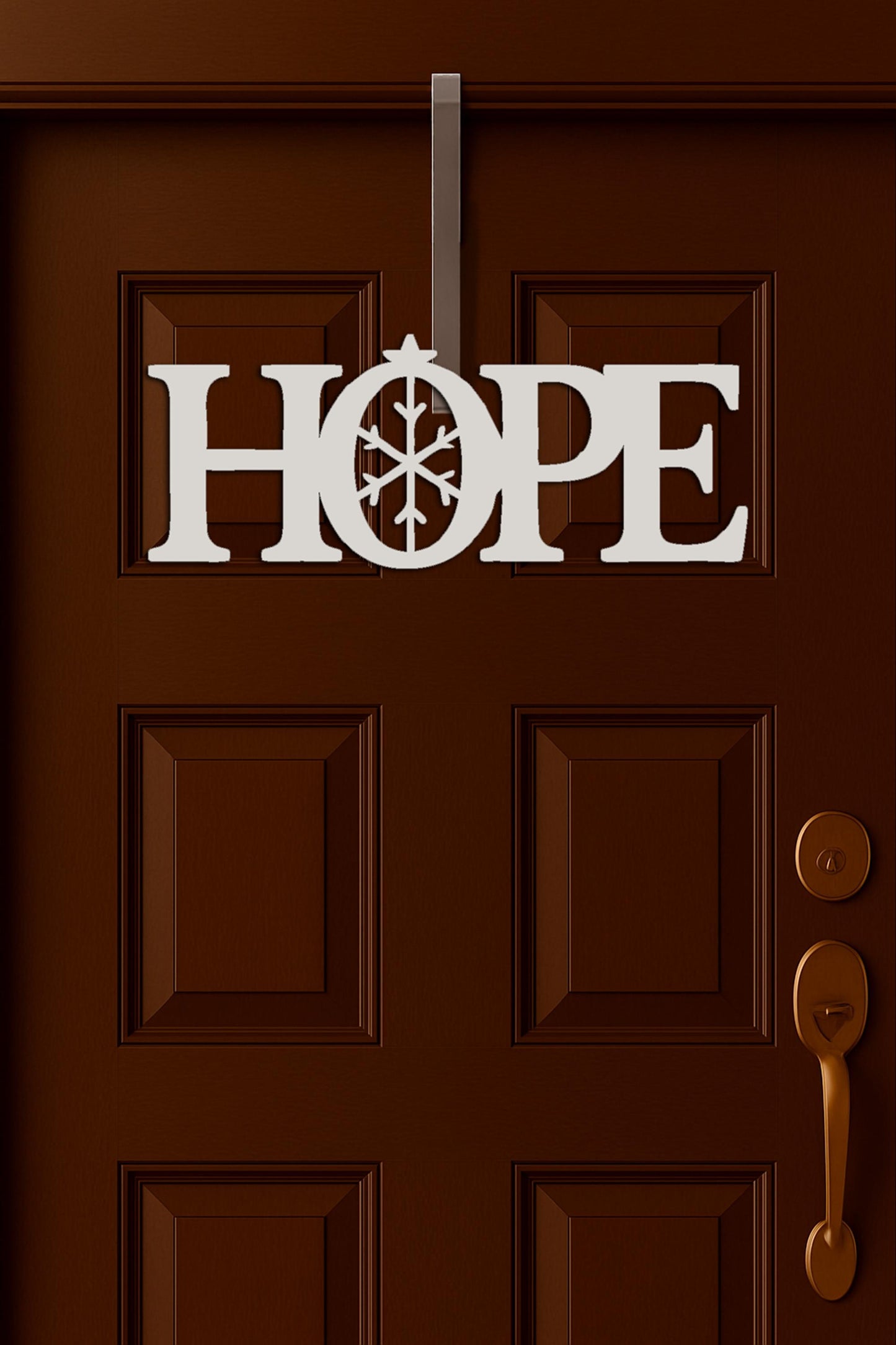 HOPE Christmas Wall Sign with Nativity Star, PVC Outdoor Holiday Decor, All-Weather Porch Wall Art, Faith-Inspired Christmas 
