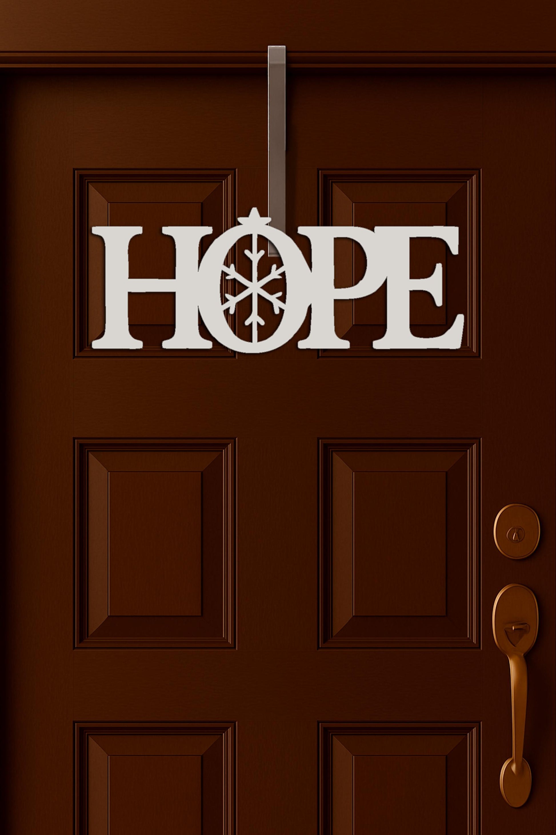 HOPE Christmas Wall Sign with Nativity Star, PVC Outdoor Holiday Decor, All-Weather Porch Wall Art, Faith-Inspired Christmas 