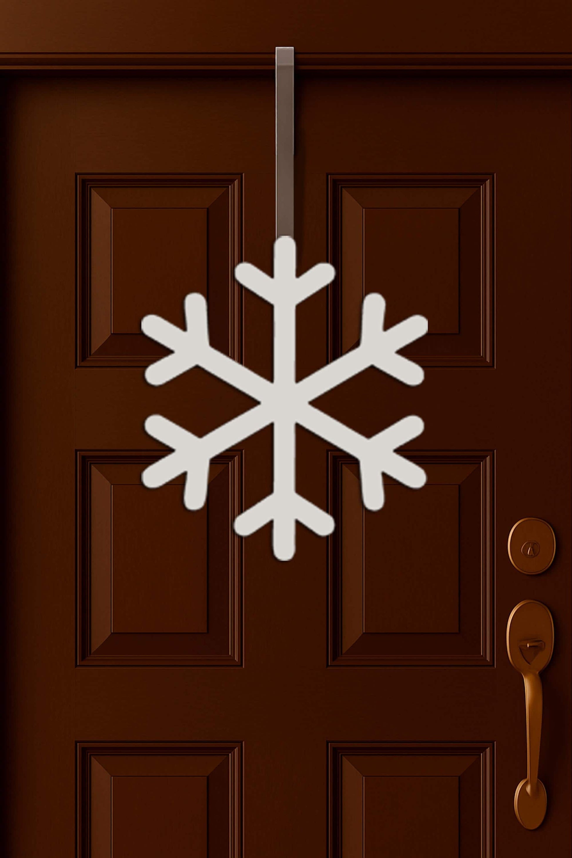 PVC Snowflake Wall Sign, Outdoor Winter Decoration, Modern Christmas Wall Art, Weatherproof Holiday Porch or Yard Decor, Mini