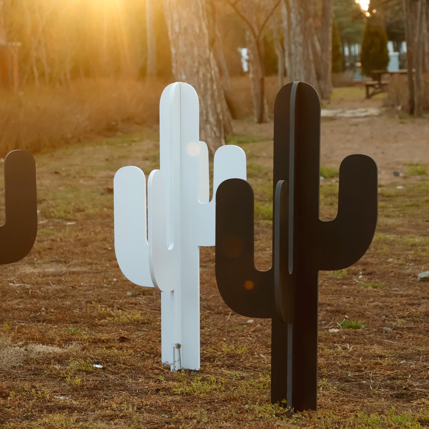 Cactus Yard Display, All-Weather Western PVC Yard Art, Ranch Garden Decoration, Desert Silhouette Outdoor Decor, Country Fence or Lawn Art