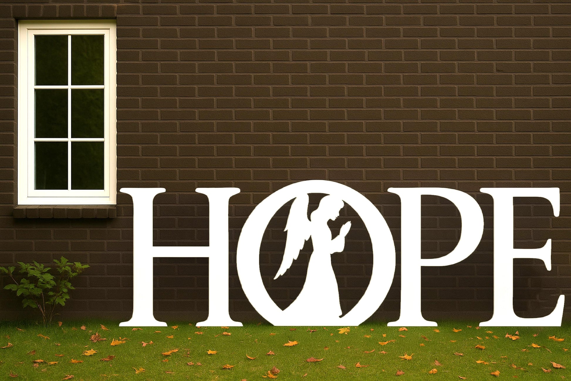 HOPE Dove Yard Display, PVC Christmas Yard Art, Outdoor Holiday Decoration, Christian Faith Lawn Sign, All-Weather Winter Decor