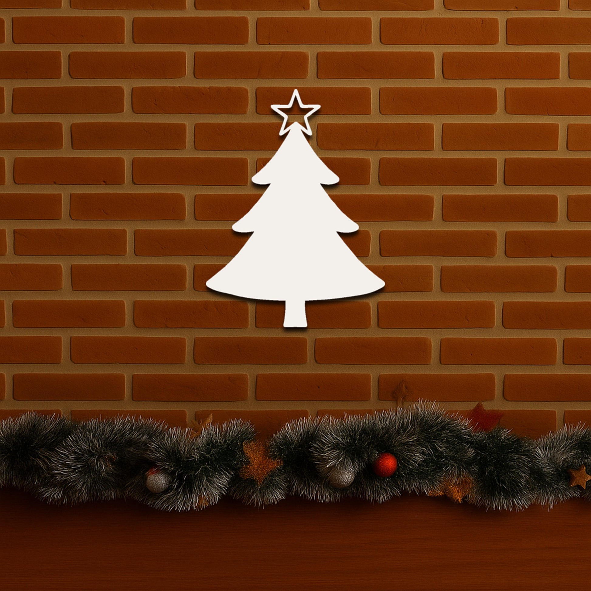 PVC Christmas Tree Door Sign, Weatherproof Holiday Wall Hanging, Minimalist Outdoor Christmas Decor, Winter Porch Art, Holida