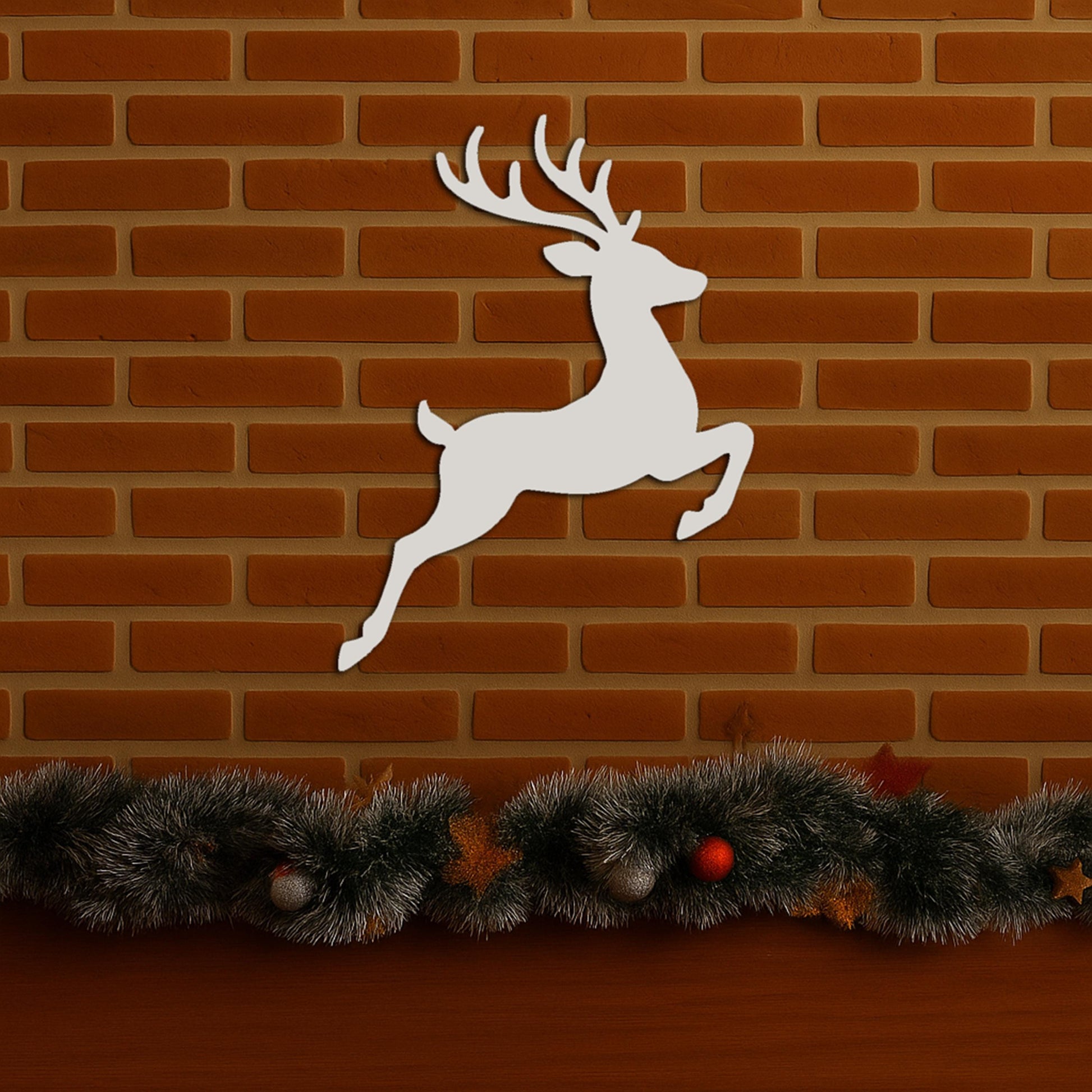 PVC Reindeer Yard Art, Outdoor Christmas Deer Silhouette, Weatherproof Holiday Decor, Modern PVC Wall or Door Sign, Winter Po