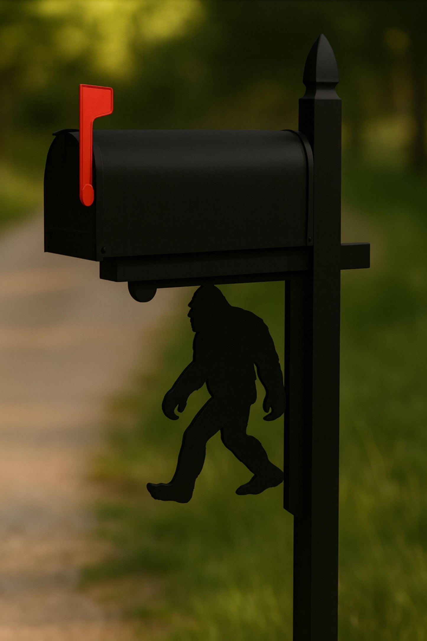 Bigfoot Mailbox Bracket, PVC Mailbox Sign, Sasquatch Mailbox Decor, Outdoor Yard Mail Post Accent, Funny Cabin Mailbox Gift