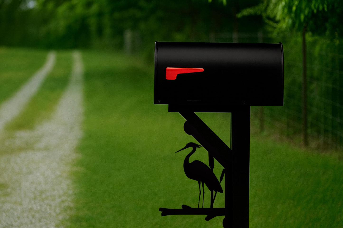 Heron Mailbox Bracket, Coastal Bird Mailbox Decor, Waterproof PVC Outdoor Sign, Nature House Mailbox Accent