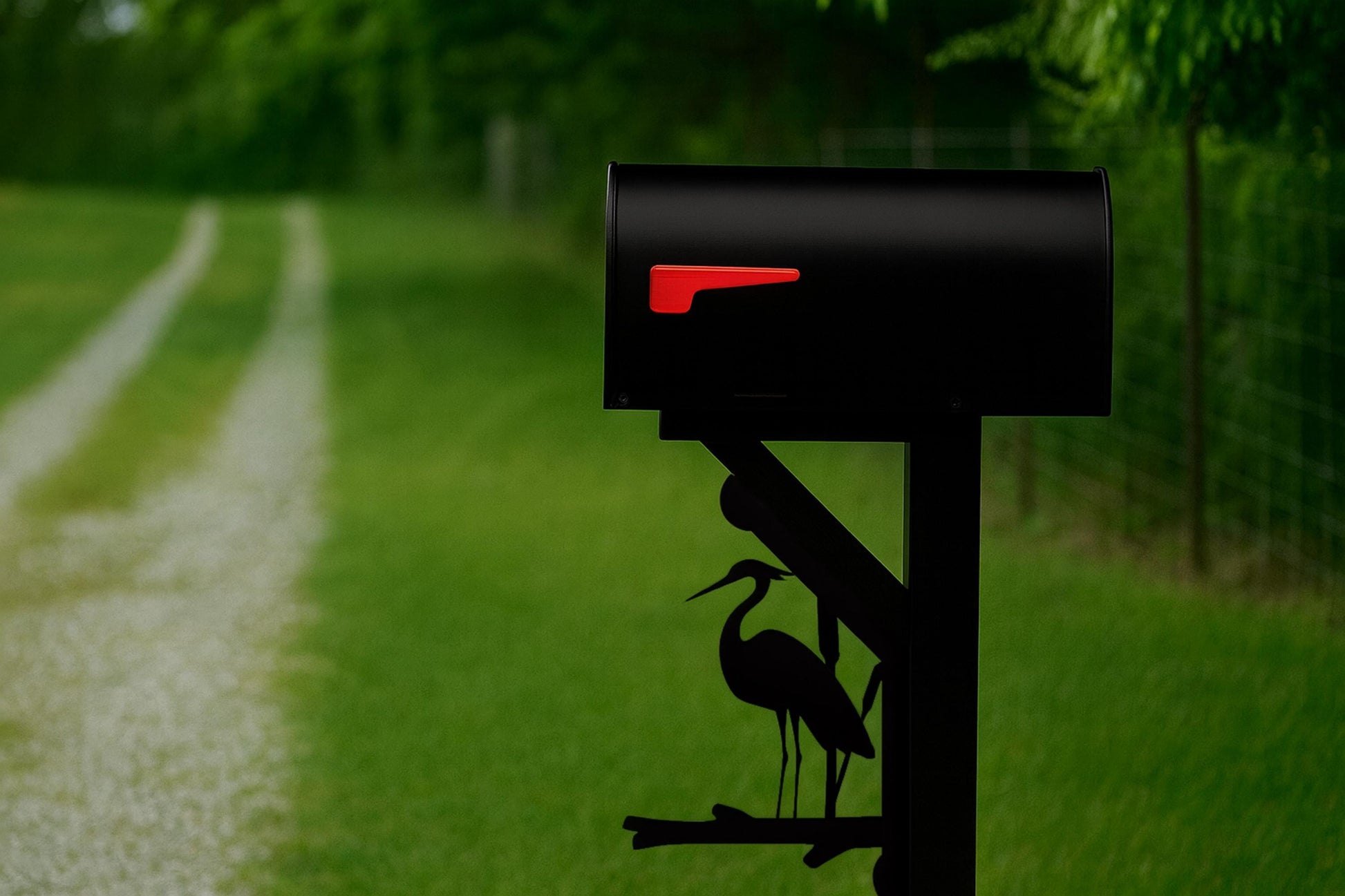Heron Mailbox Bracket, Coastal Bird Mailbox Decor, Waterproof PVC Outdoor Sign, Nature House Mailbox Accent