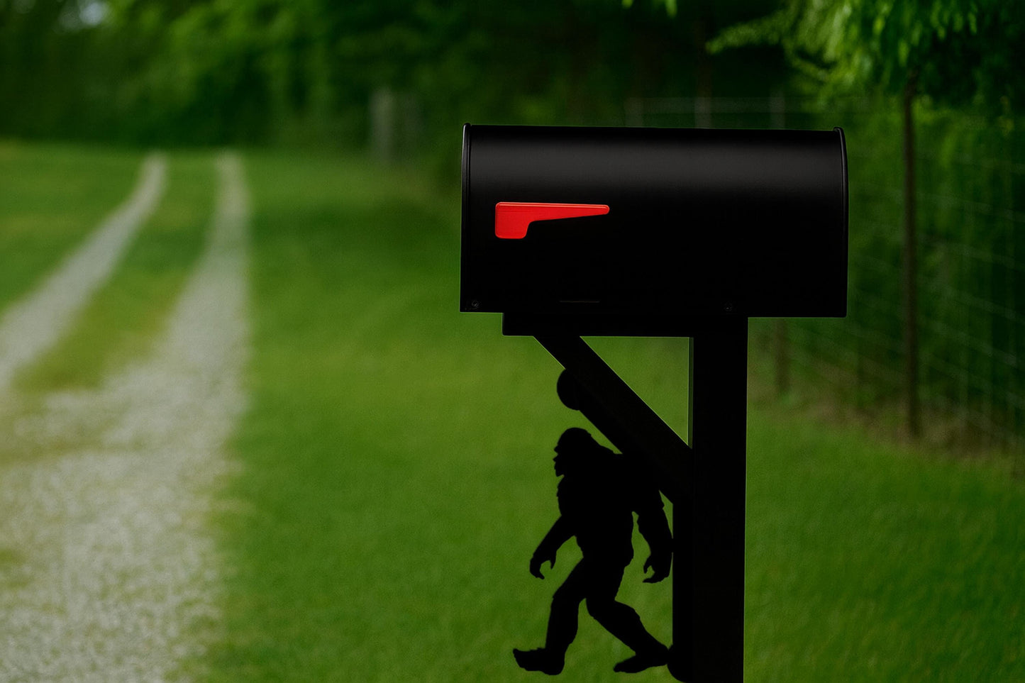 Bigfoot Mailbox Bracket 45 Degree, Decorative PVC Mailbox Decor, Outdoor Yard Mail Post Accent