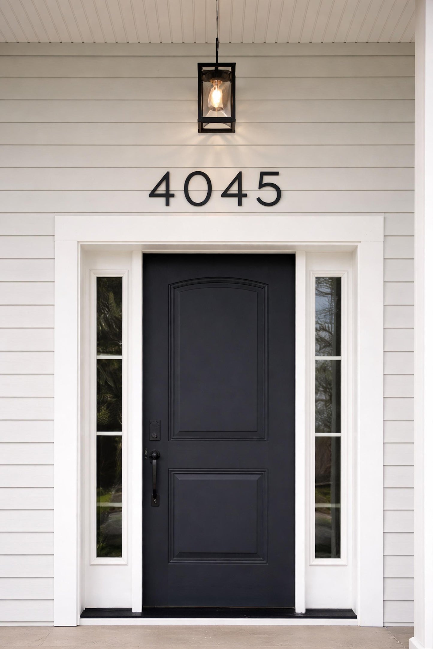 Clean Modern House Numbers, 6 Inch Black Letters, Outside Address Sign, Address Plaque, Mailbox Number