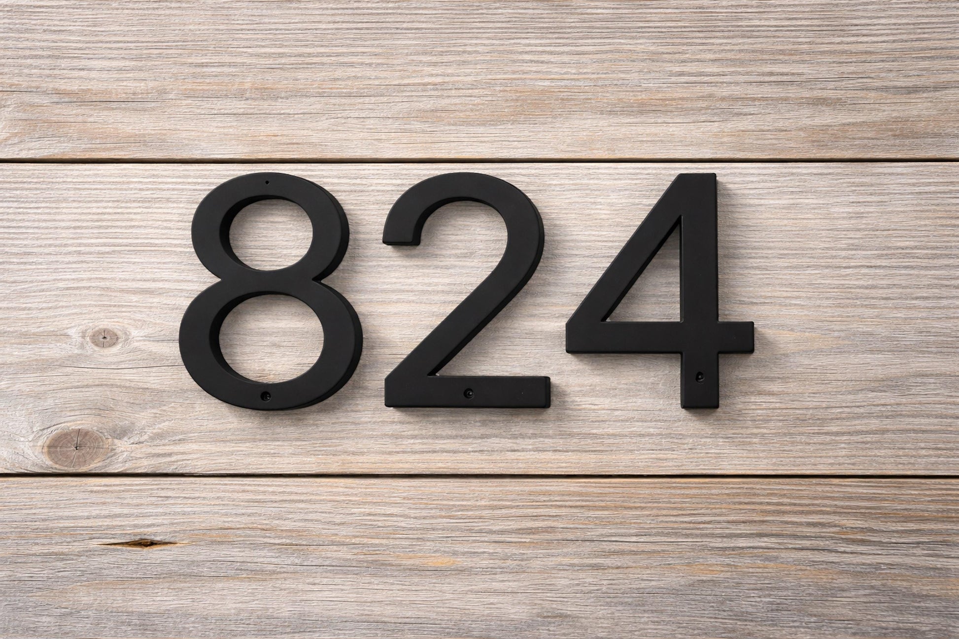 Modern House Numbers 6 Inch, Matte Black Address Sign, Contemporary Outdoor Home Decor,