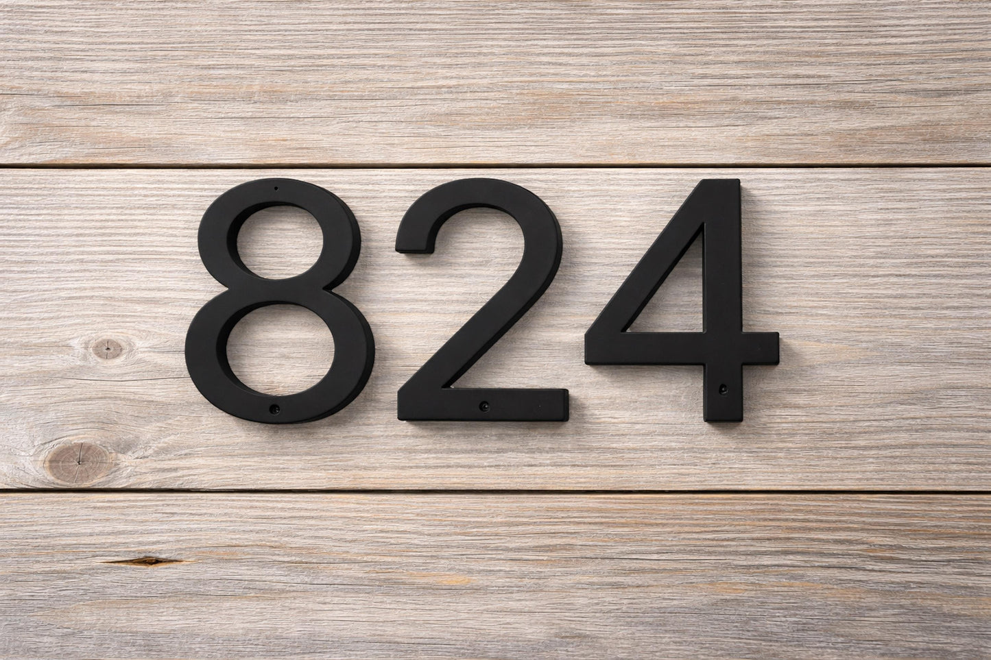 Modern House Numbers 6 Inch, Black Address Numbers, 0.5 Thick PVC House Numbers, Exterior Door Numbers, Contemporary Address 