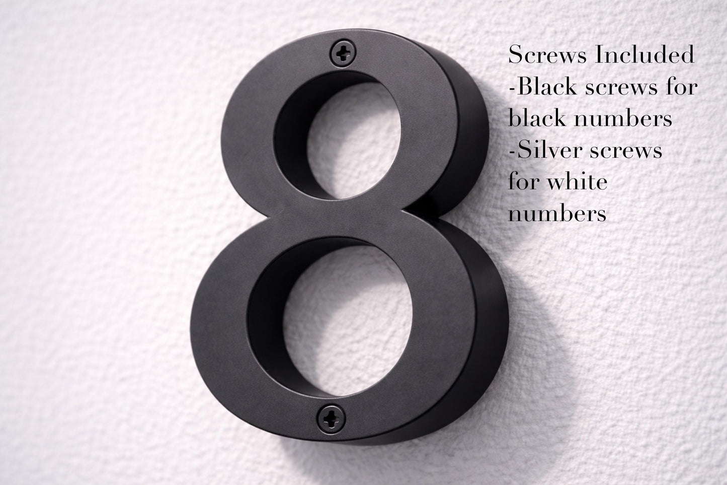 Clean Modern House Numbers, 6 Inch Black Letters, Outside Address Sign, Address Plaque, Mailbox Number
