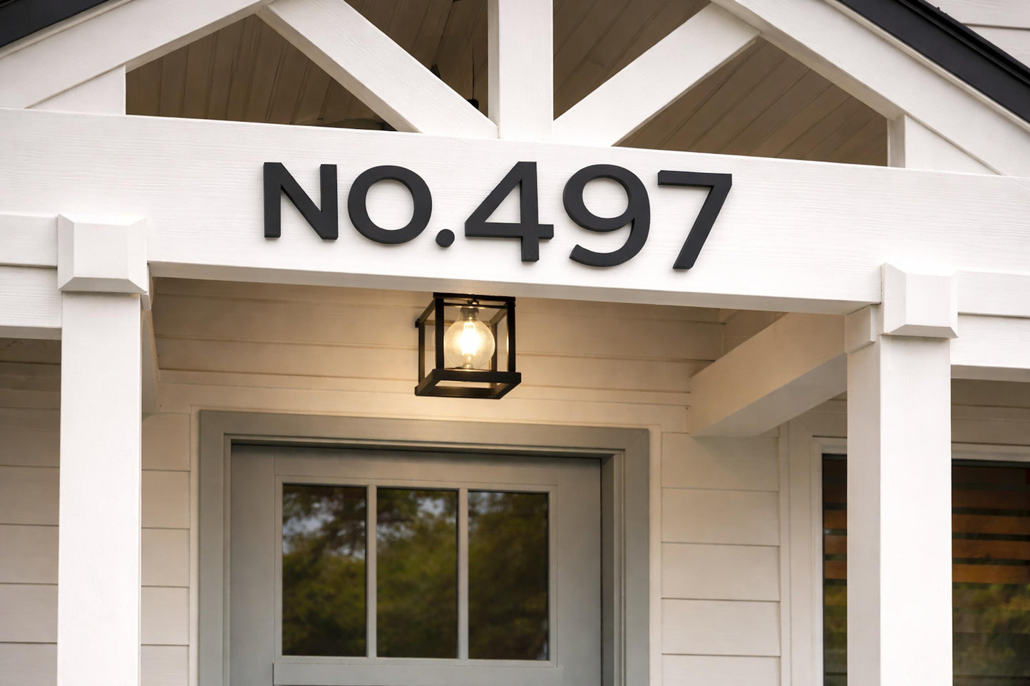 Modern House Numbers 6 Inch, Black Address Numbers, 0.5 Thick PVC House Numbers, Exterior Door Numbers, Contemporary Address 