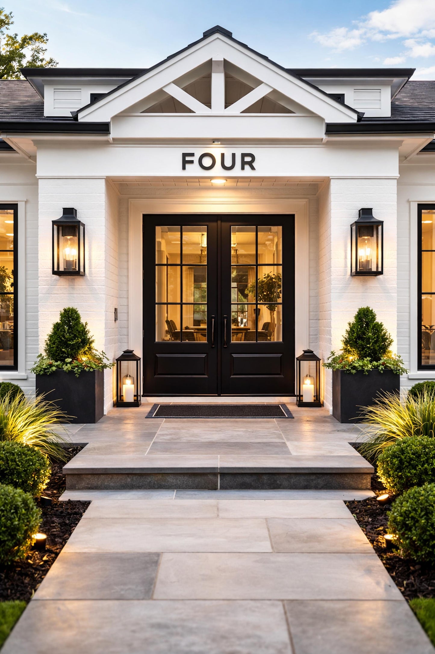 Modern House Numbers 6 Inch, Black Address Numbers, 0.5 Thick PVC House Numbers, Exterior Door Numbers, Contemporary Address 