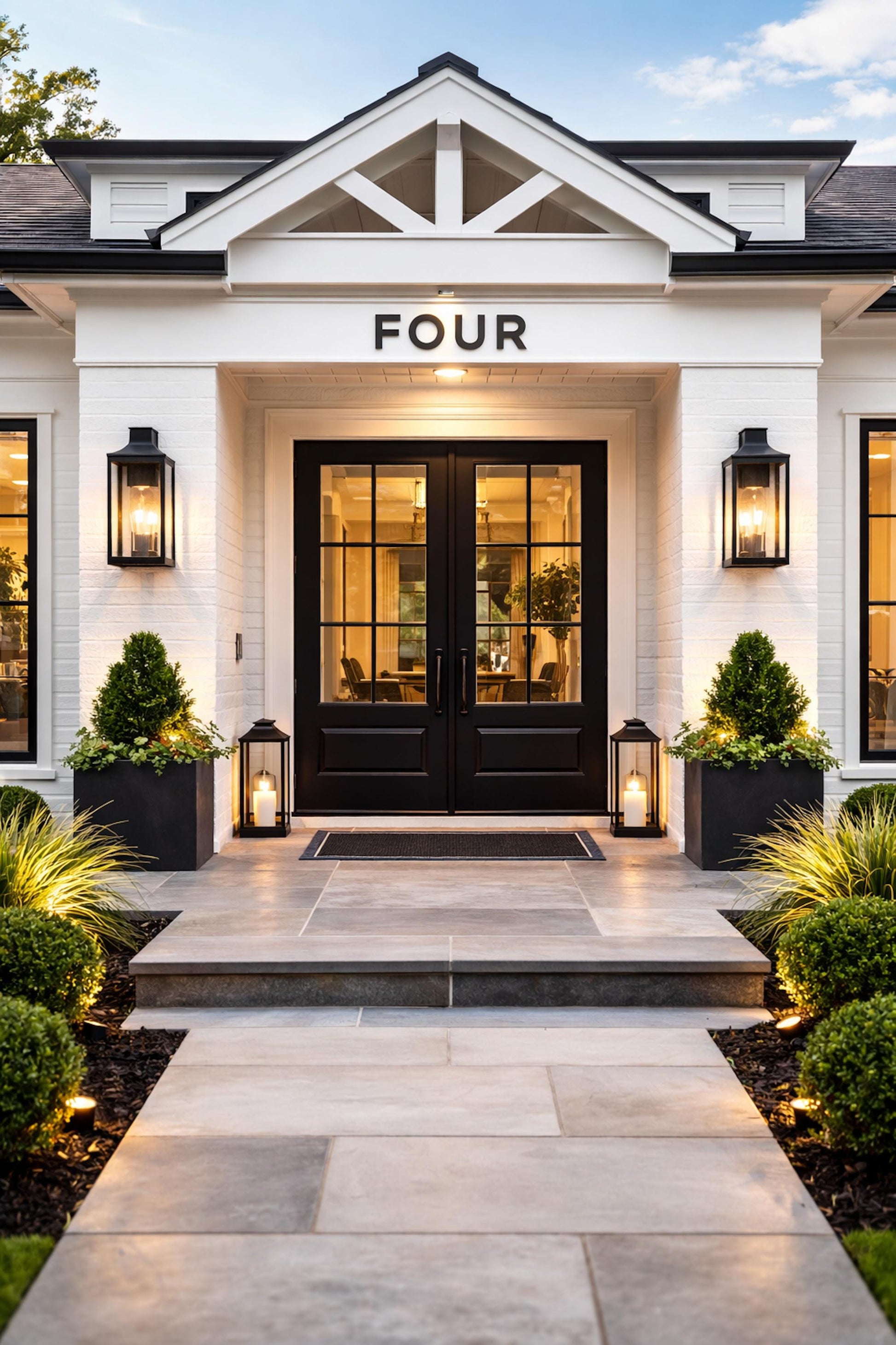 Modern House Numbers 6 Inch, Black Address Numbers, 0.5 Thick PVC House Numbers, Exterior Door Numbers, Contemporary Address 